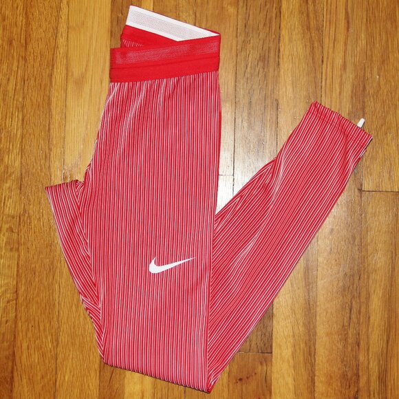 Nike Pro Elite Olympic Track Racing Tights Womens XS Red Made in USA - Picture 1 of 7